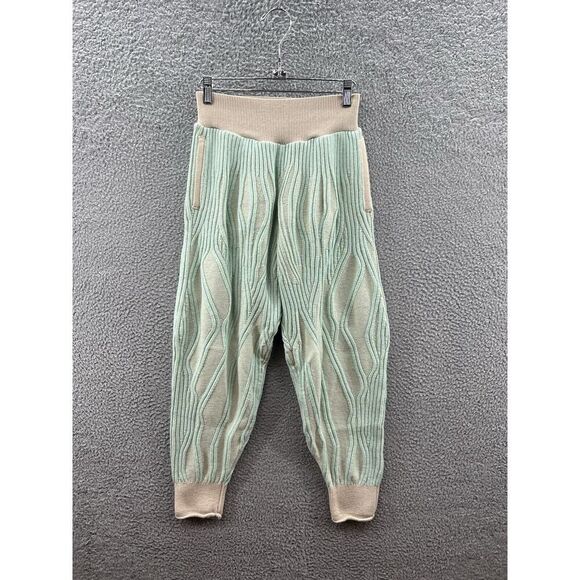 Nike Yoga Oversized Fit Jogger High Waist Wool Blend Knit Mint Green Sz Med $150 - Picture 1 of 4